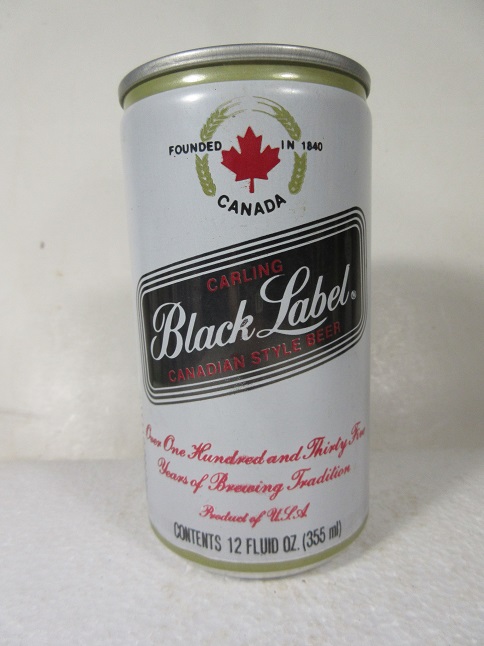 Black Label Canadian Style Beer - Heileman - contents bf